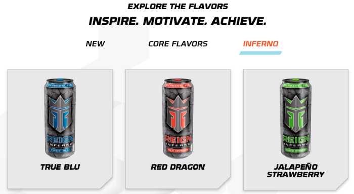 best reign inferno energy drinks
