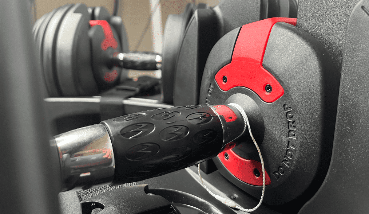 Bowflex set of dumbbells